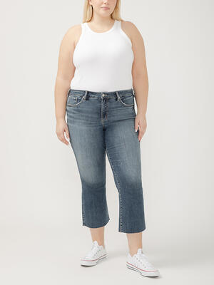 Suki Mid Rise Kick Flare Luxe Stretch Americana Jeans Plus Size