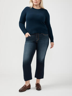 Suki Mid Rise Kick Flare Luxe Stretch Jeans Plus Size